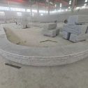 商洛 芝麻白异形坐凳，自然面光面弧形加工