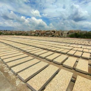 商洛 黄金麻荔枝面花岗岩石材地铺石防护中
