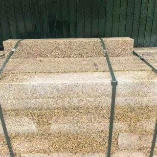 商洛 黄金麻花岗岩石材机切面栏杆料半成品