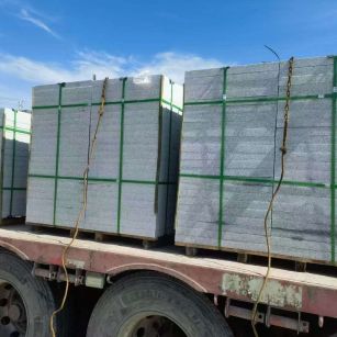 商洛 芝麻白花岗岩地铺石装车日常