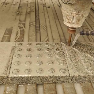 商洛 芝麻白花岗岩石材盲人石、盲道石、盲点石