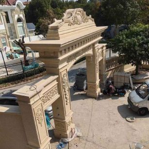 商洛 黄金麻荔枝面花岗岩别墅门楼