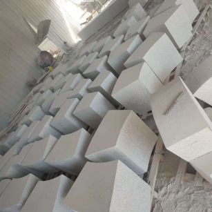 商洛 白麻花岗岩异形坐凳