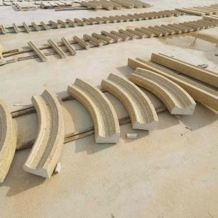 商洛 黄金麻花岗岩别墅线条