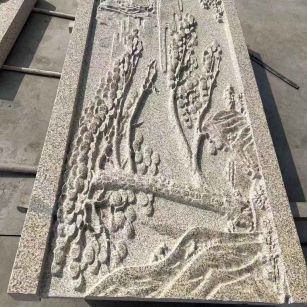 商洛 黄金麻雕刻板浮雕迎客松