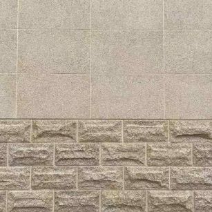 商洛 黄金麻自然面蘑菇石配荔枝面干挂