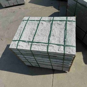 商洛 白麻花岗岩石材自然面蘑菇石成品