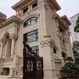 商洛 黄金麻花岗岩别墅外墙干挂效果展示