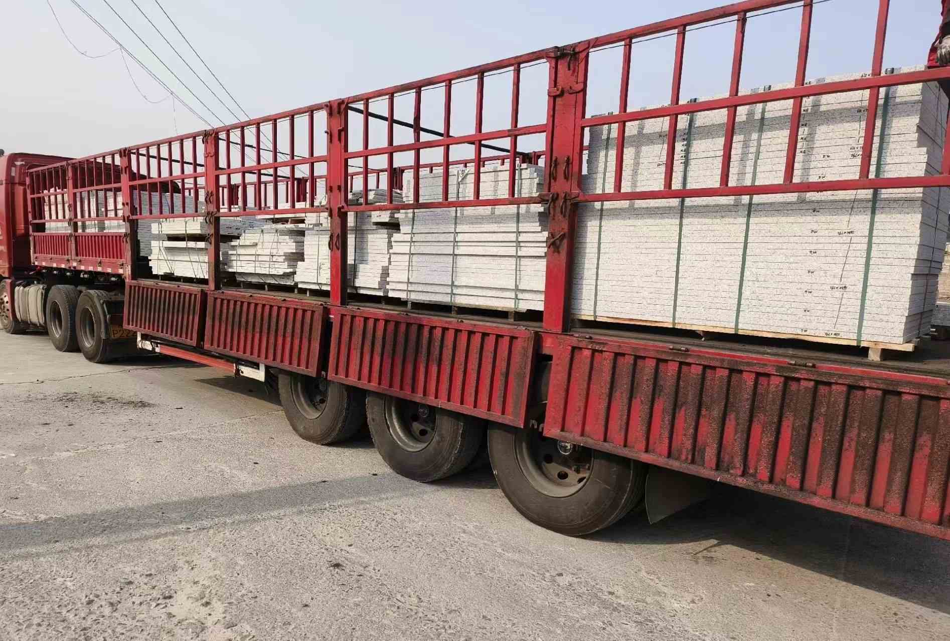 商洛 白麻荔枝面外墙干挂，工厂装车日常