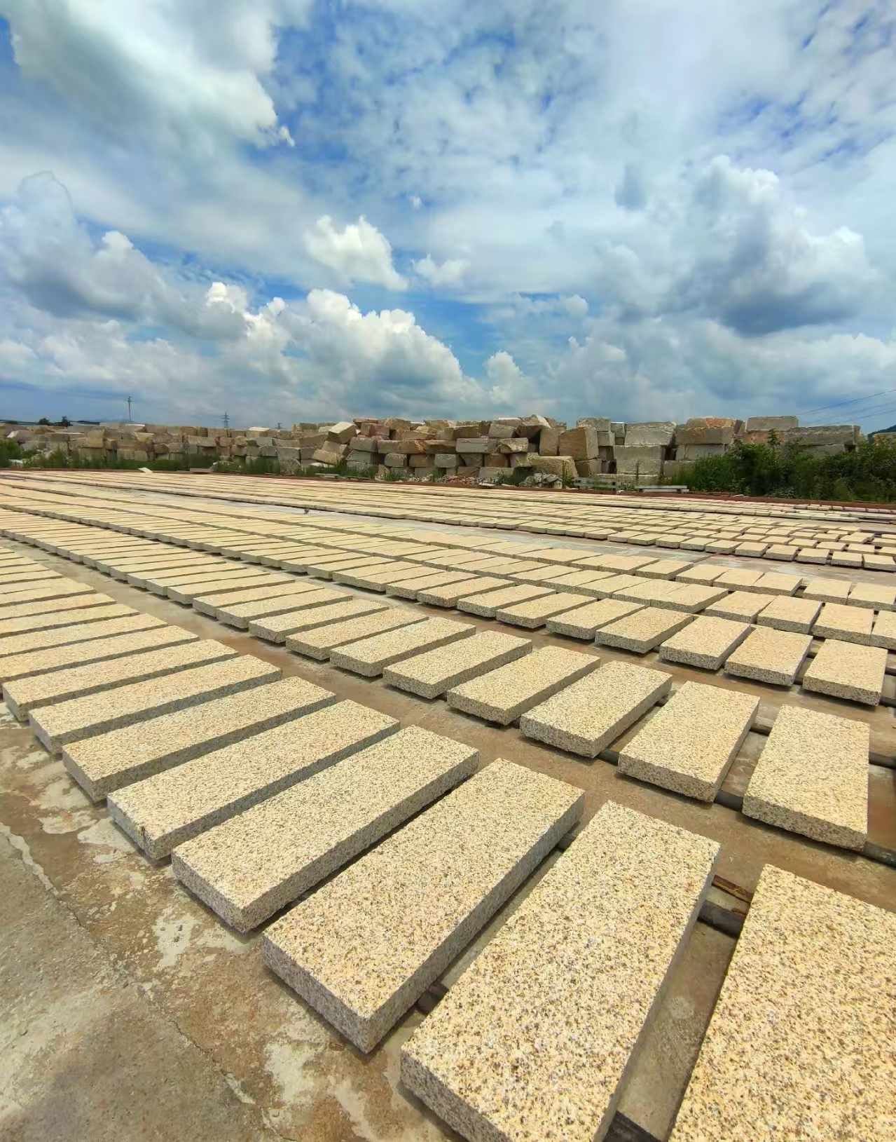 商洛 黄金麻荔枝面花岗岩石材地铺石防护中