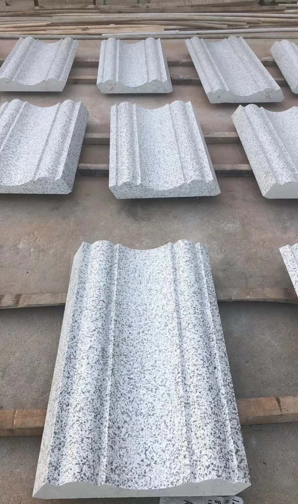 商洛 白麻花岗岩光面别墅线条