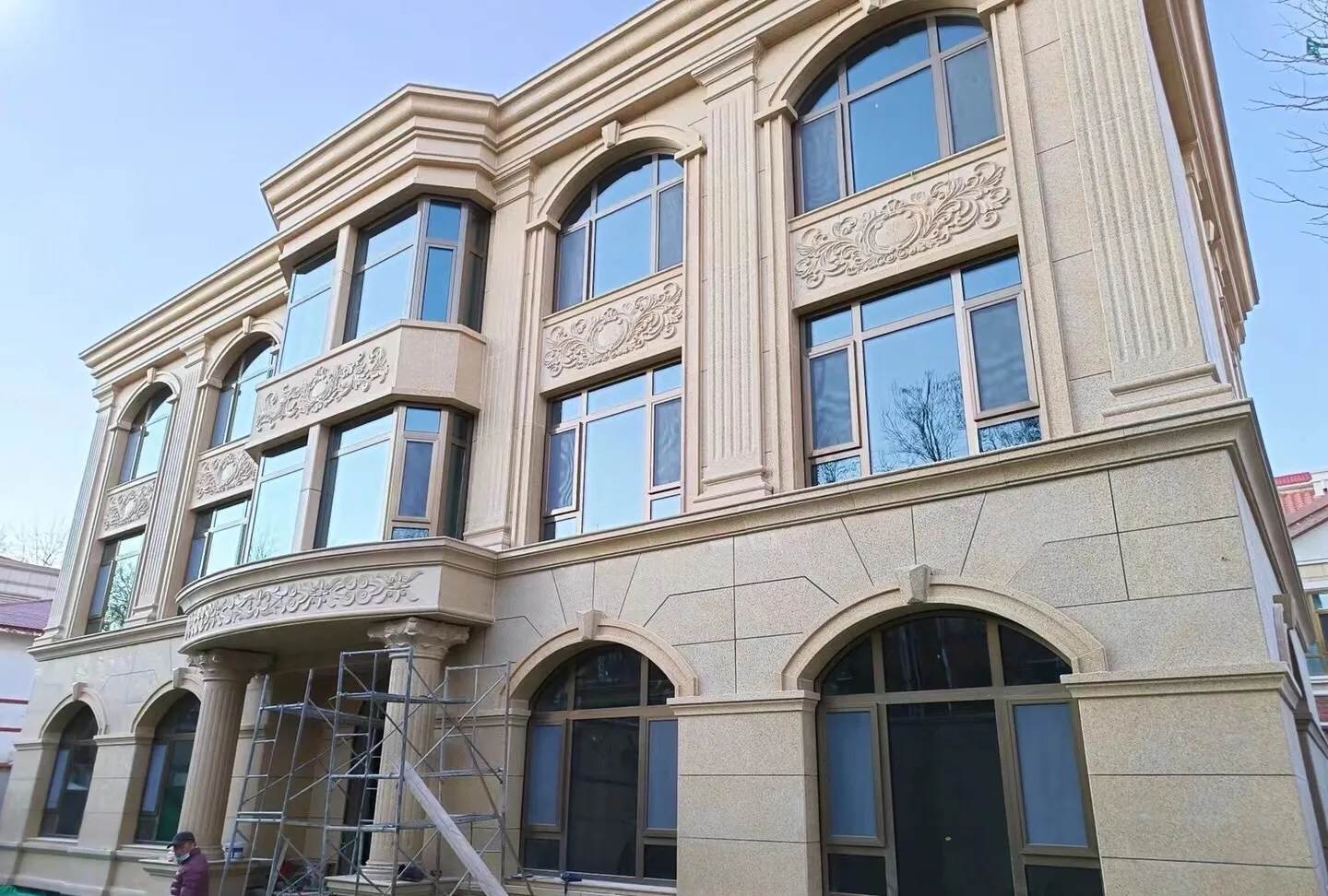 商洛 黄金麻花岗岩别墅外墙干挂