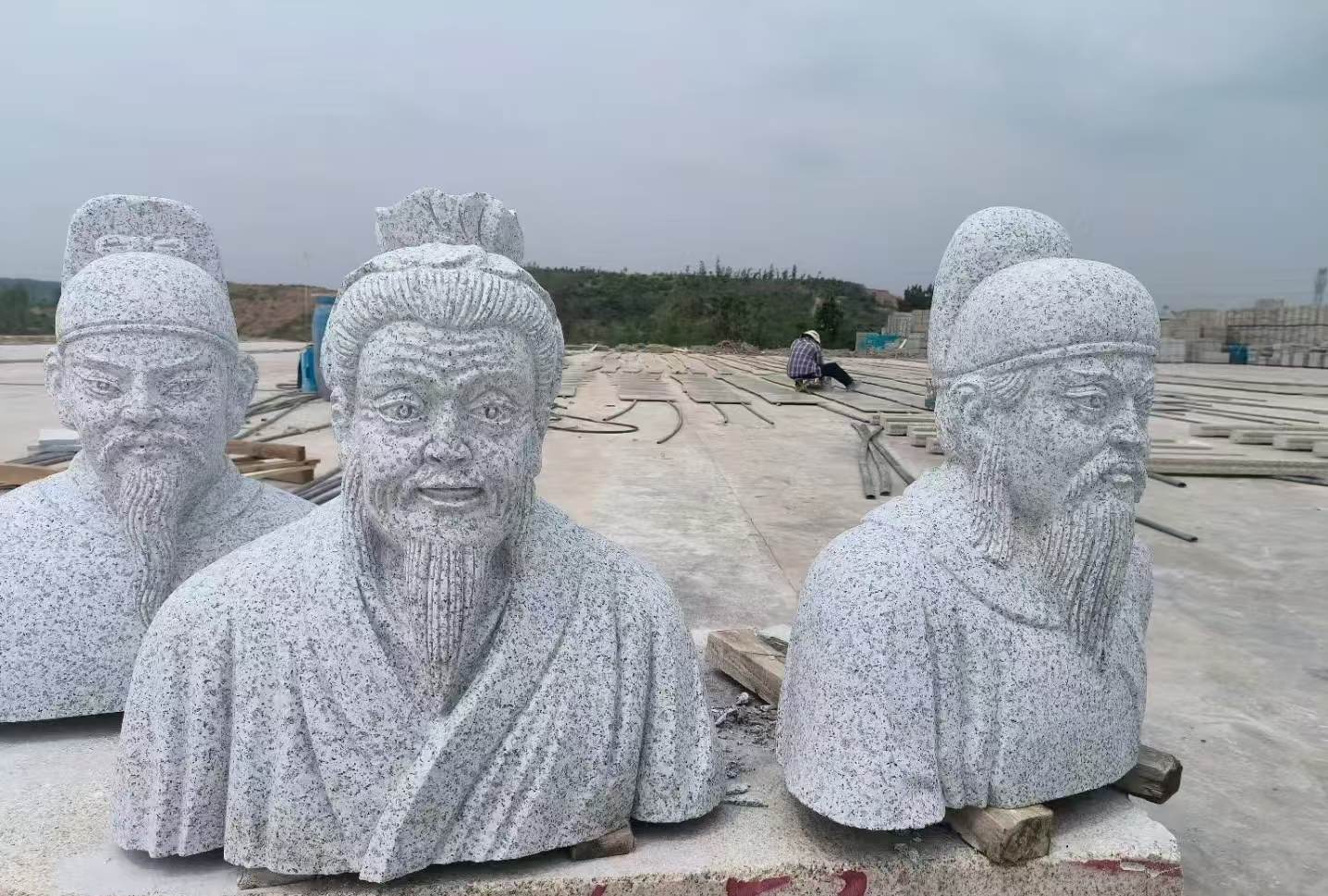 商洛 白麻花岗岩石材人物立体雕刻