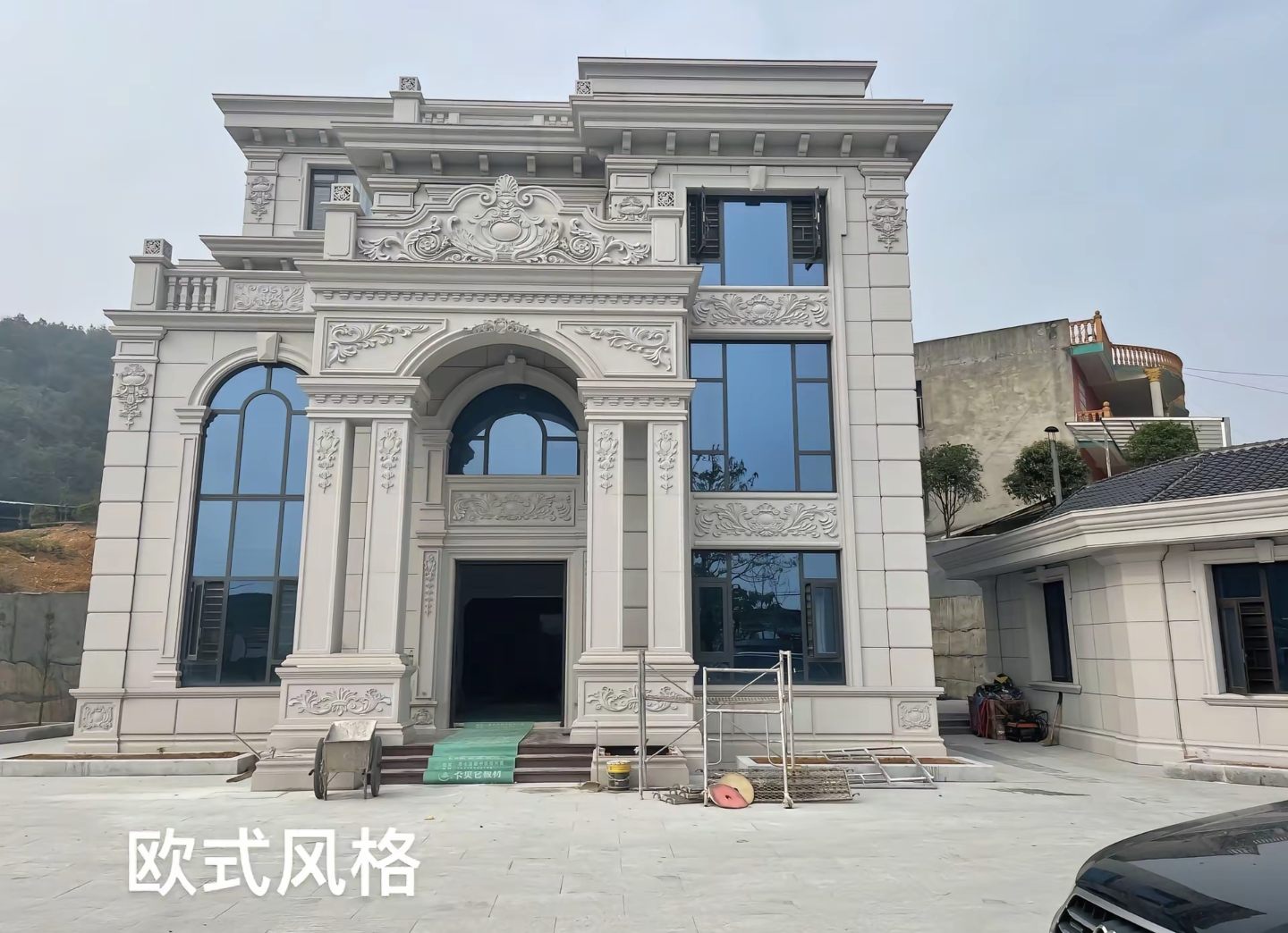 商洛 白麻花岗岩别墅外墙干挂