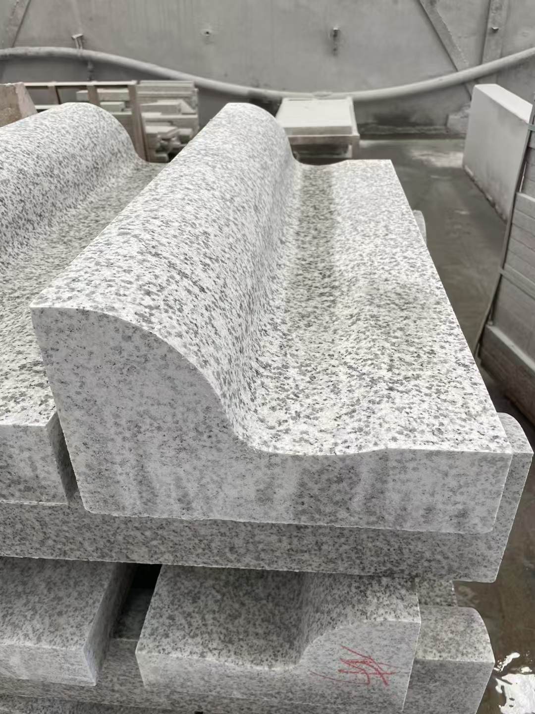 商洛 白麻花岗岩S型路沿石，路侧石，马路牙子等